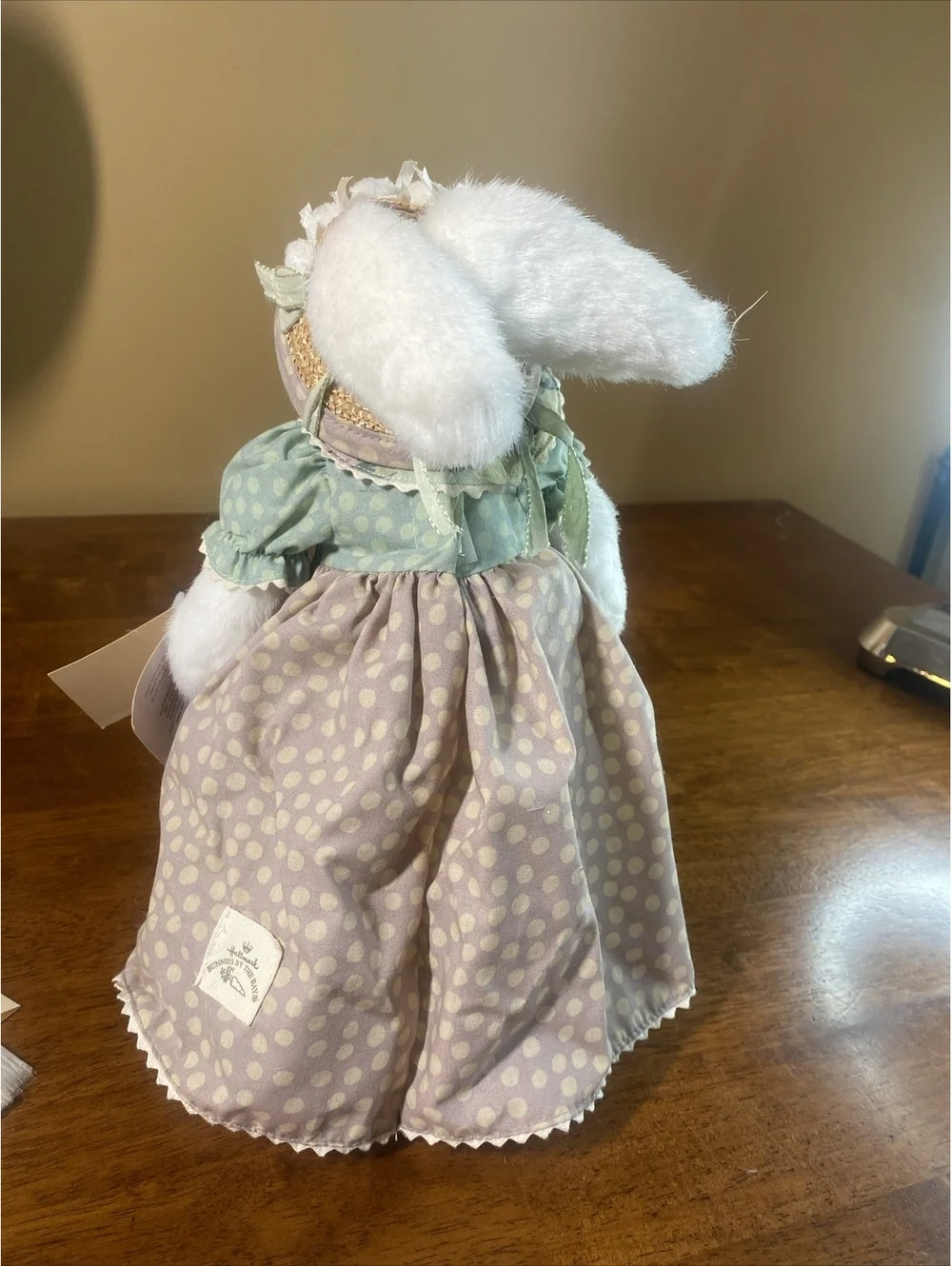 VTG Hallmark Bunnies by the Bay Rosy Pocketful Plush Bunny Rabbit on Stand NWT
